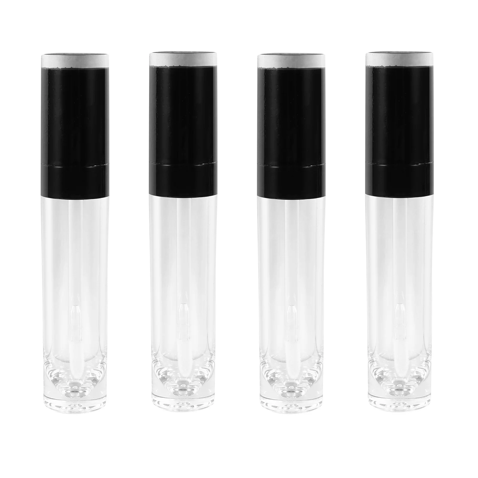 4Pcs 8Ml Lip Gloss DIY Tubes Portable Refillable Bottles for Lip Oil Serum Liquid Travel Friendly Makeup Accessory Set