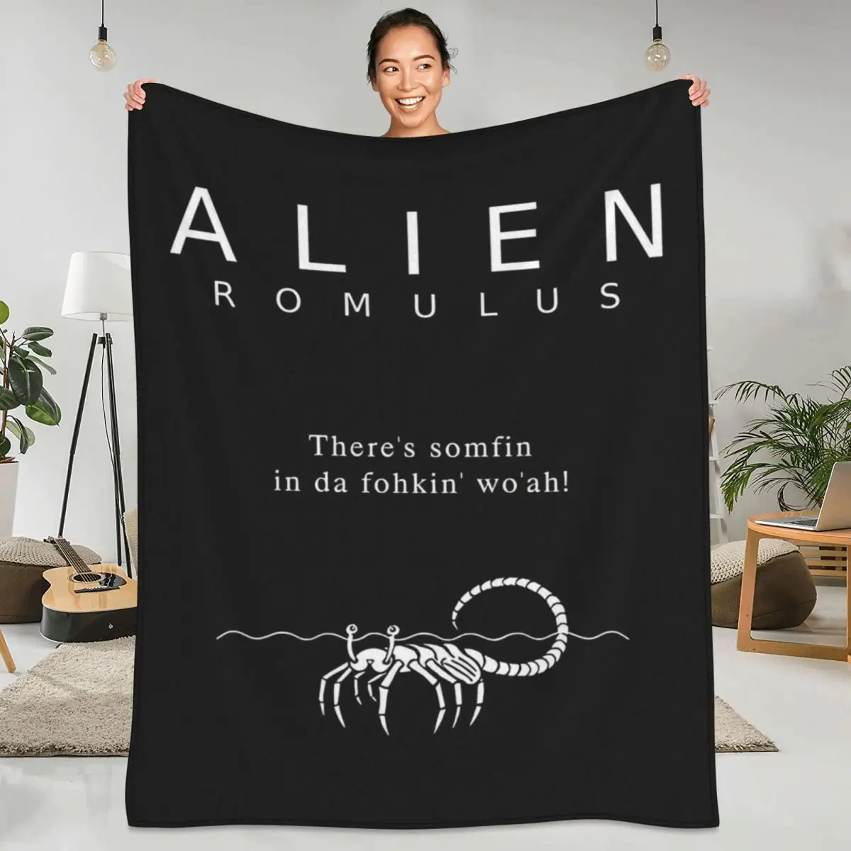 Warm Blanket Airplane Travel Alien Romulus Bedding Throws Scary Movie Flannel Bedspread For Outdoor Aesthetic Sofa Bed Cover