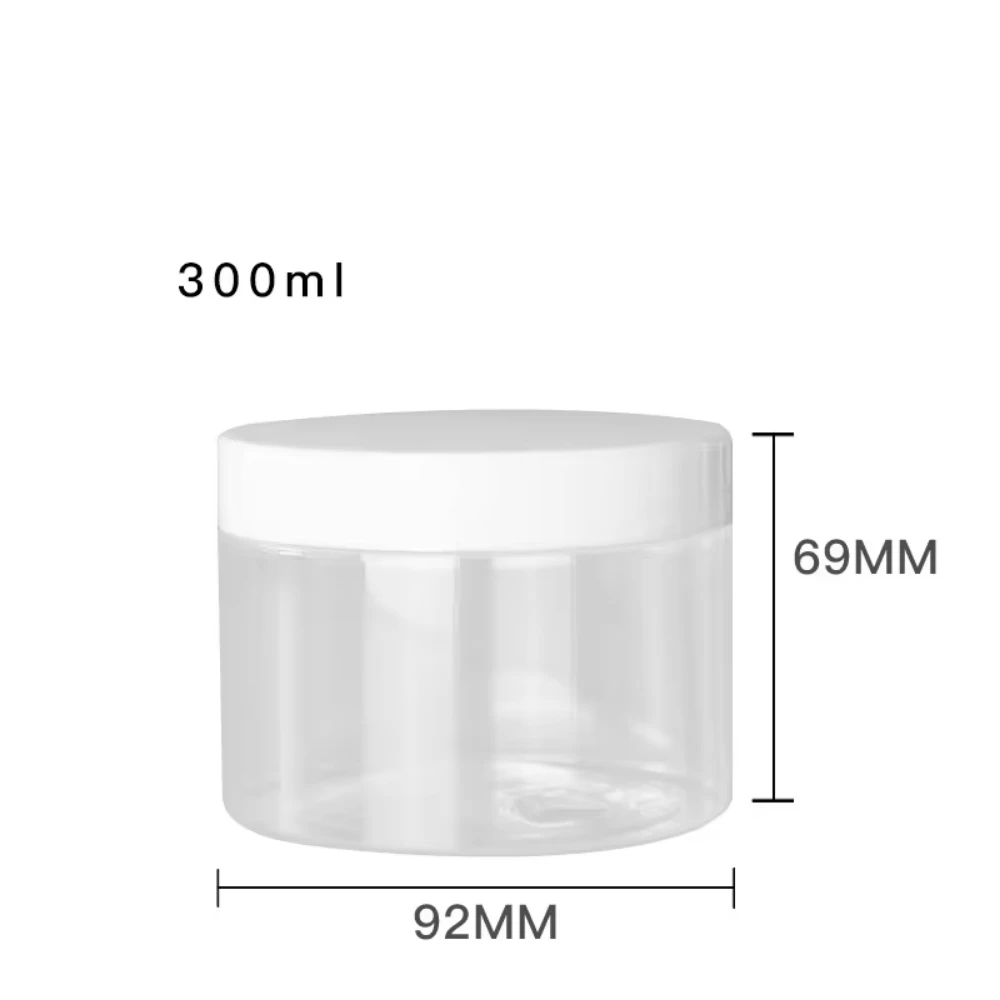 89 ديا. 1. تق أواني بلاستيكية فارغة بغطاء أبيض ، مناسبة لبرطمان كريم شفاف لمستحضرات التجميل ، حاوية قابلة لإعادة الملء ، عبوة