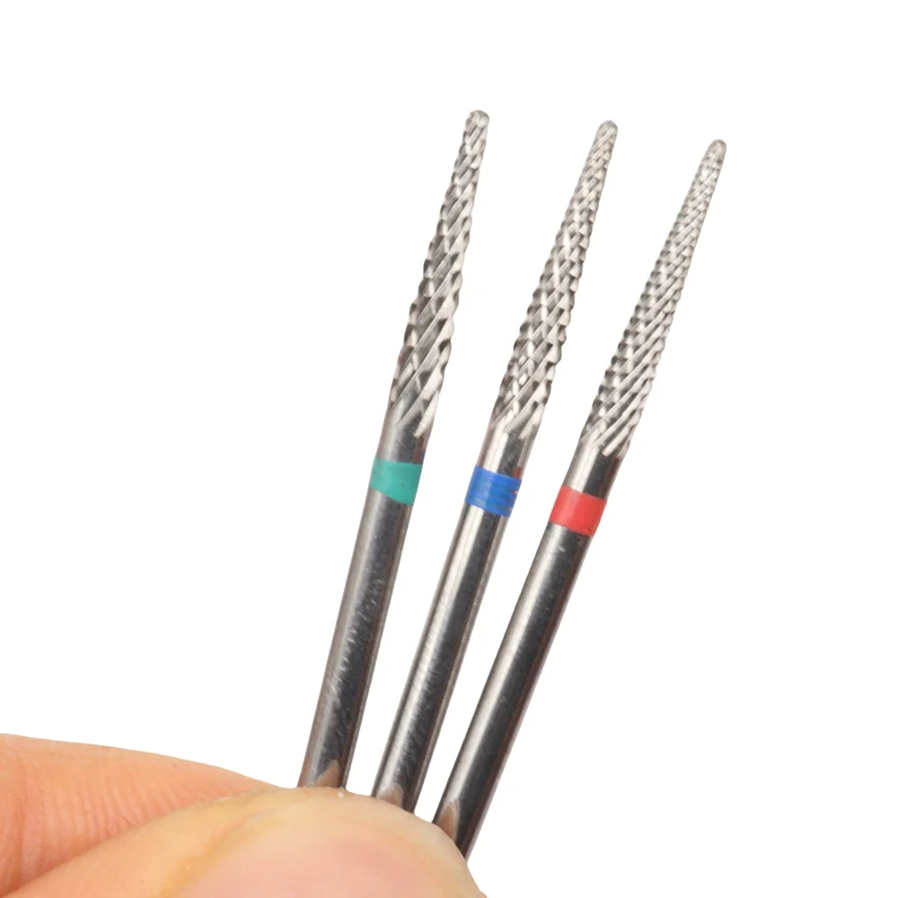 고품질 텅스텐 카바이드 각질 제거 네일 드릴 비트 3/32인치 안전 카바이드 네일 클리닝 드릴 비트 (굳은살 및 각질 제거용)