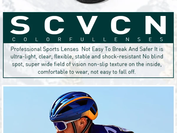 SCVCN Mode Sonnenbrillen Straße Outdoor Radfahren Gläser Sport Fahrrad für Männer Brillen MTB UV400 Brille Fahrrad Reiten Sonnenbrillen – Detail 2