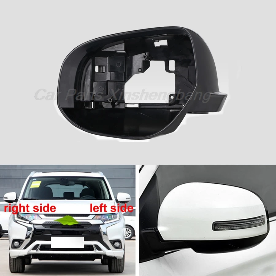 

For Mitsubishi Outlander 2013-2018 Car Accessories Side Mirror Housing Frame Glass Surround Holder Trim No Camera Hole