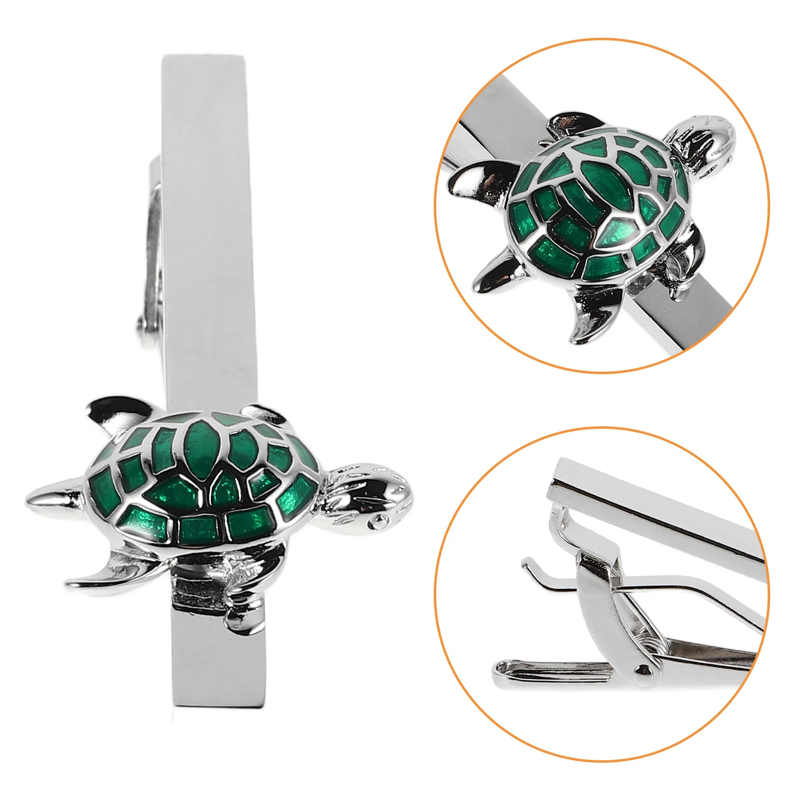 

Turtle Tie Clip For Men Unique Animal Design Stylish Necktie Accessory Formal Business Wear Ocean-Themed Brooch For Men