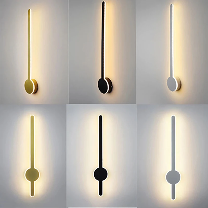 

Modern Simplicity Strip Wall Lamps LED Hammered Sword Decor Walls Sconce Nordic Living Room Bedroom Hallway Stairs Light Fixture