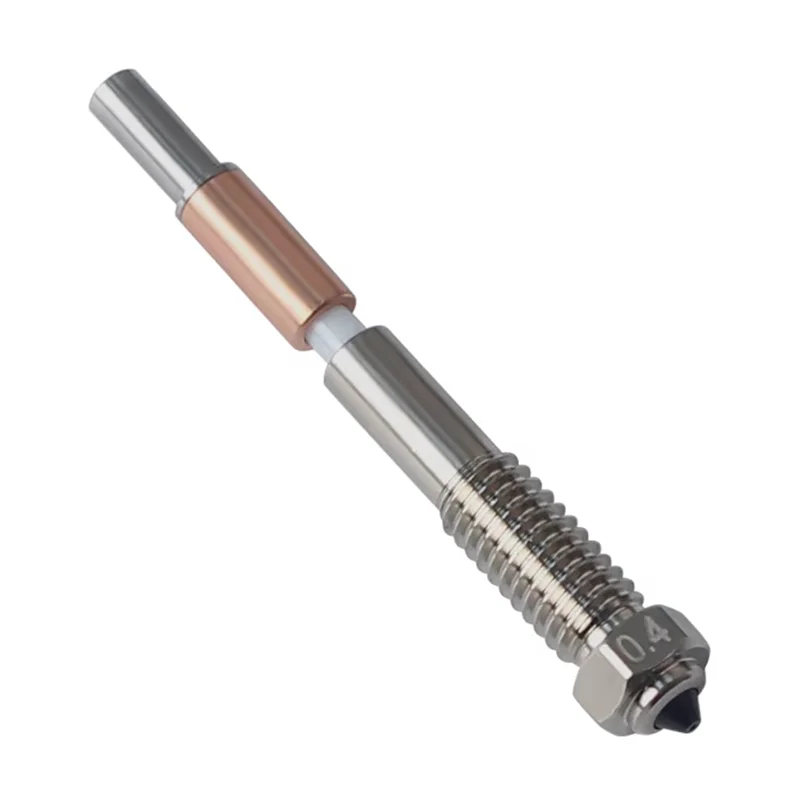 Altamente raccomandato 2 pezzi per ugello bimetallico QIDI Plus4 rimozione rapida isolamento integrazione ugelli da 0,4 mm ad alta temperatura