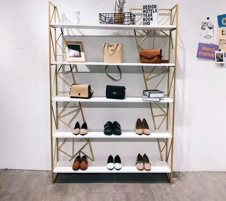 

Clothes store shelf, shoe store display shelf, bag shelf, multi-layer women's clothing store, shoe rack store