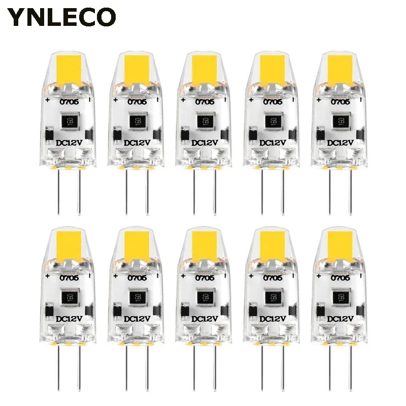 Mini ampoule LED Cob G4, 12V DC, 1.5W, chaînes valentes 10W, 20W, lampe halogène T3, base JC bi-pin pour éclairage paysager intérieur et extérieur, paquet de 10