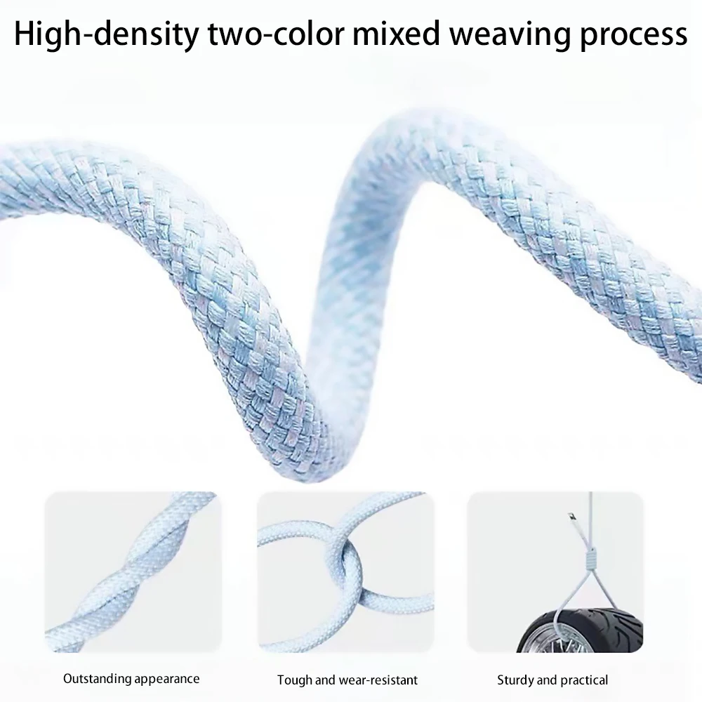 MVQF Dual type C charging cable PD60W fast charging suitable for iPhone 15 huawei xiaomi mobile phones C TO C Braided data cable