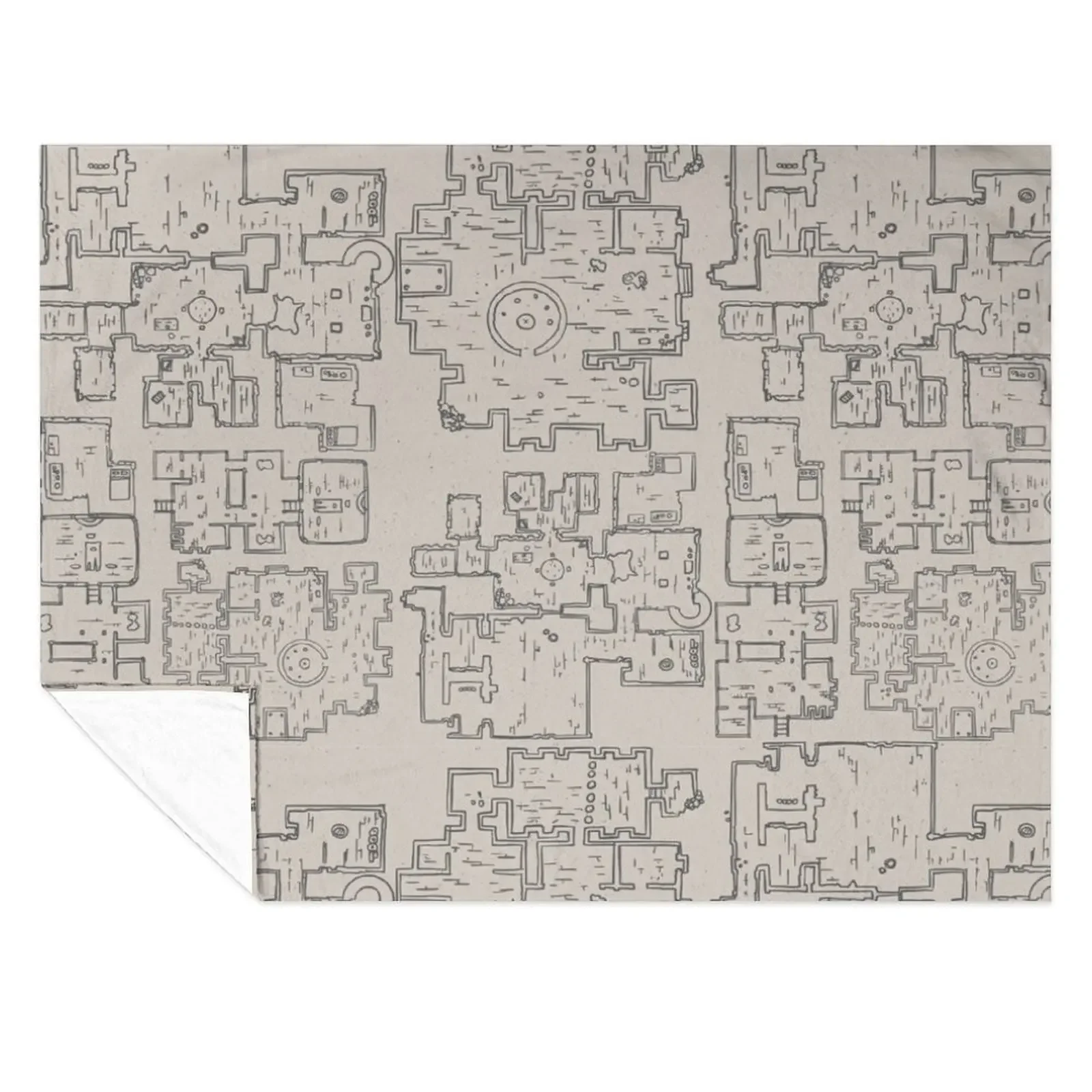 

Tabletop RPG - Dungeon Map Throw Blanket Warm Luxury Soft Big decorative Blankets