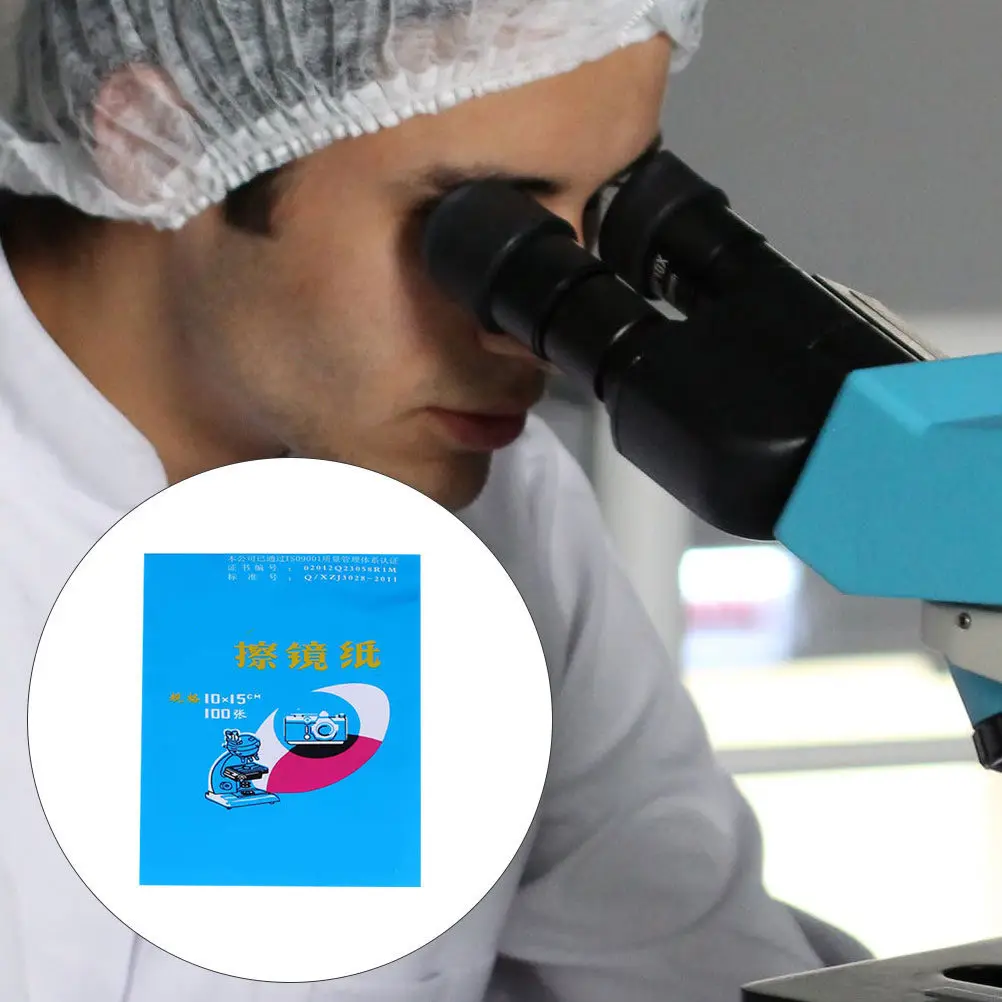 300Pcs Microscope Cleaning Paper Ultrasoft Cleaning Tissue for Lens Microscope Eyepiece Objective Safe Tear