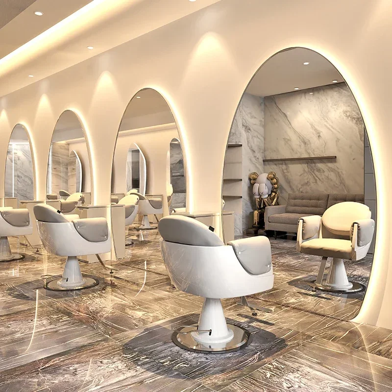 Mirror Single Round Dressing Table for Salon Stable Structure Load Bearing Foldable Design Durable Build Ergonomic Design