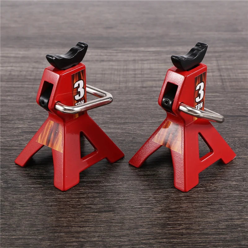 

Popular 2Pcs 1/10 RC Cars Metal Jack Stands Repairing Tool 2Pcs/Set RC Crawler Climbing Car Repair Tools Diecasts Vehicles Model