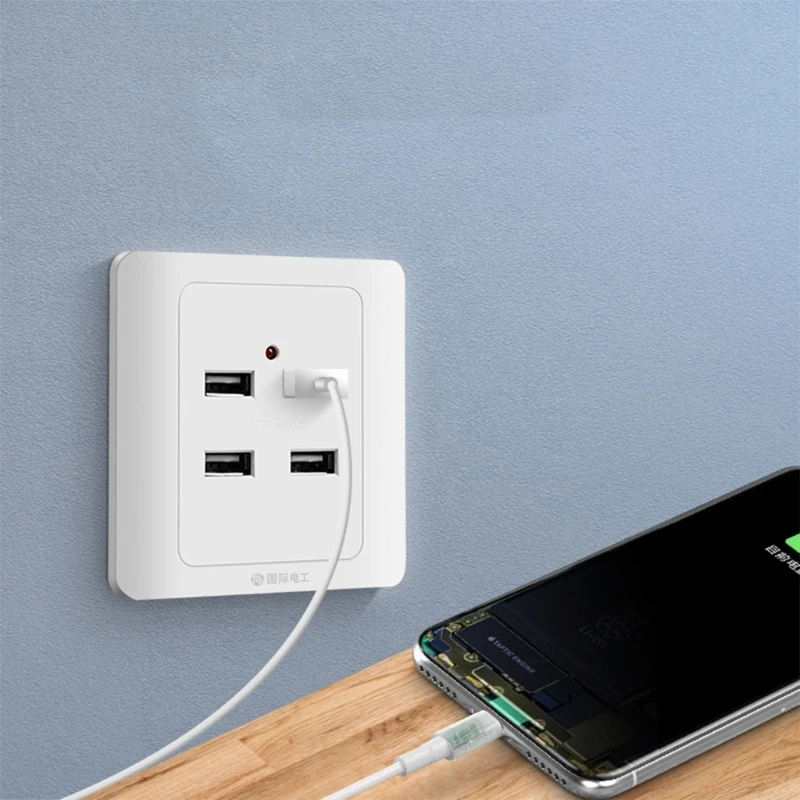 Upgraded USB Wall Socket Hassle frees Device Charging Solution Efficient USB Wall Socket Hassle Frees Device Charging Dropship