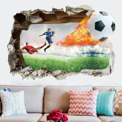 Creative Football Soccer ball wall stickers living room bedroom wall decals boys room decoration