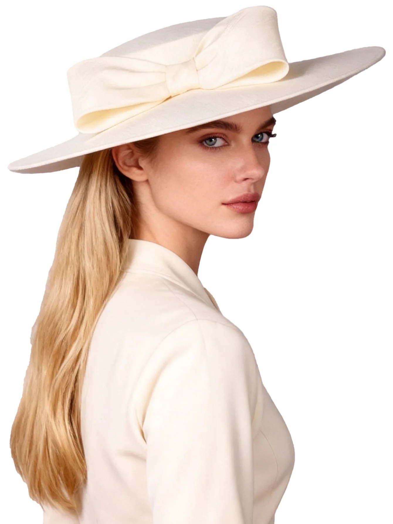 Wide Brim Church Fascinators Hats For Women Lady Big Bowknot Formal Kentucky Cap Wedding Bridal Tea Party Flat Top Fedoras Hat