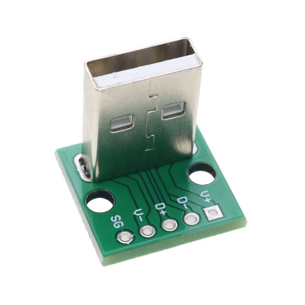 1PCS Type A 2.0/3.0 USB Male Female Screw Fixing Hole USB Head Welding Plate Vertical Welding Test Plate Test Board Connector