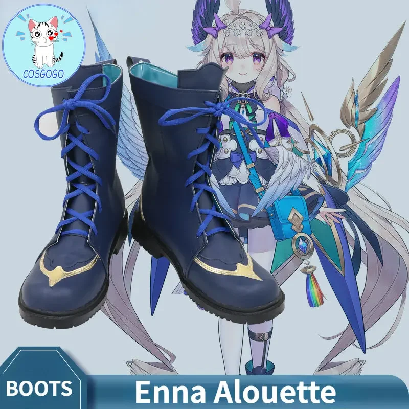 Vtuber NIJISANJI Hololive Enna Alouette Cosplay Shoes Boots for Costume Halloween Women Lolita Dress Anime Game Shoes