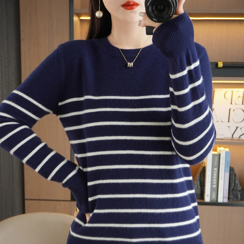 2024 New Autumn and Winter Cashmere Sweater Women  Loose Cashmere Sweater Women Knitted Pullover