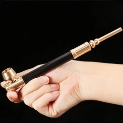 Metal old style Multifunction Smoking Pipe Tar Filtration Healthy Cigarette filter Fashion Recyclable Tobacco Pipe Gift for Men