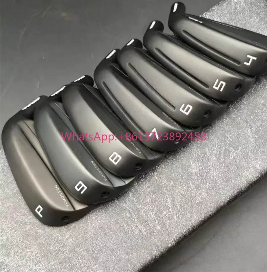 Predator New Forged Golf Irons Right Handed 4-9P Black Steel/Graphite with Waterproof Feature Rubber Grip Headcover Accessory