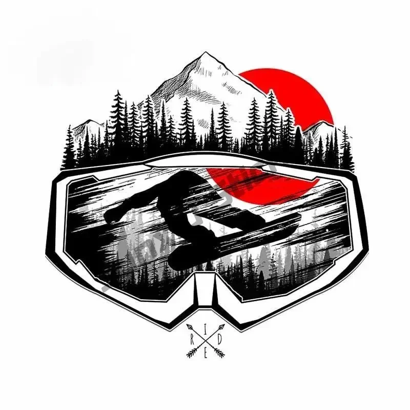 Personality Snowboard Mask Car Sticker on Motorcycle Laptop Decorative Anime Vinyl JDM Accessories