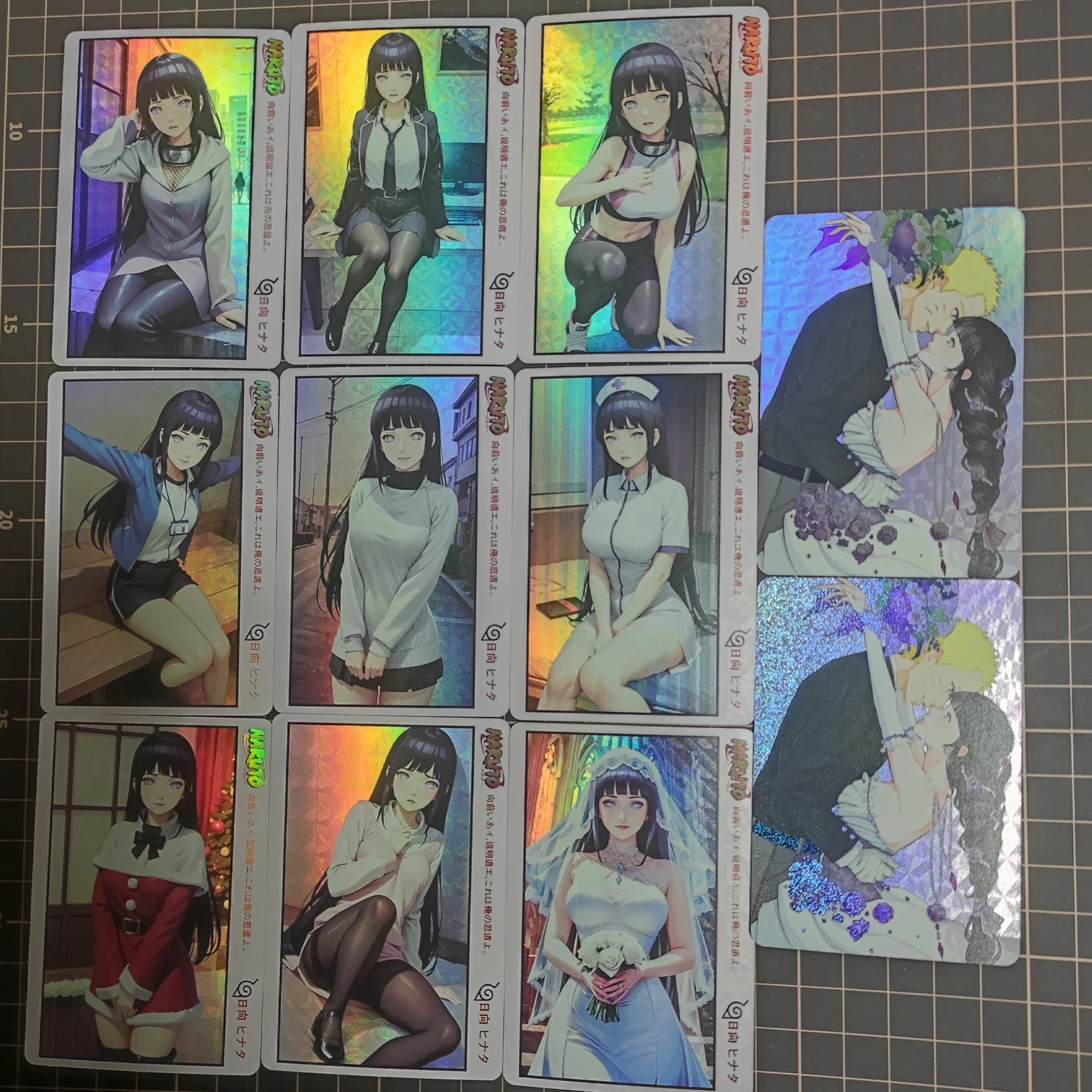 

ACG Diy NARUTO Hyūga Hinata Uzumaki Naruto Self Control Collect Signature Trading Флэш-карта Аниме Мультфильм Оригинальная серия Gif