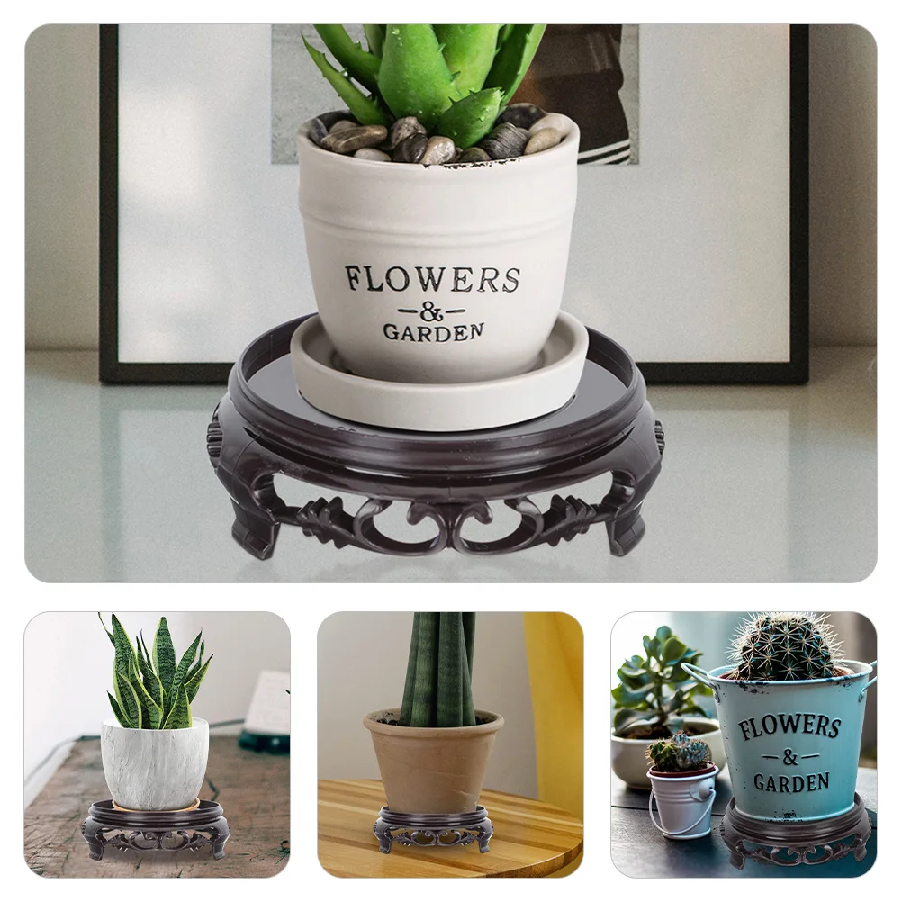 

4pcs Potted Plant Riser Plastic Stand For Display Durable Vase Fish Tank Base Garden Plant Shelf Craft Holder Tabletop Storage