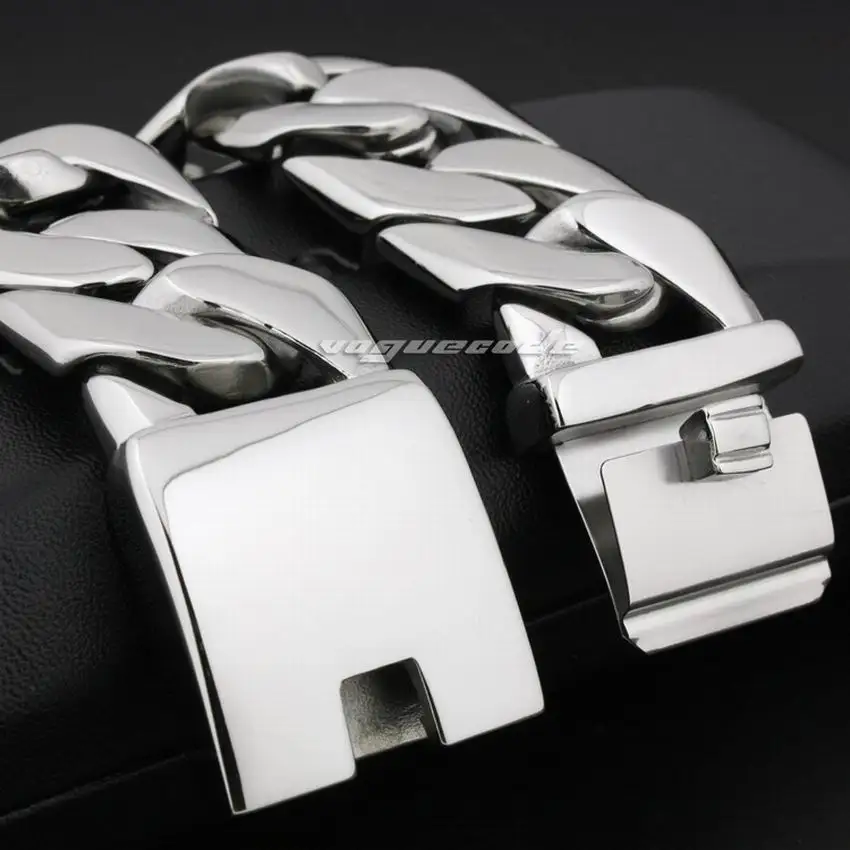 Stainless Steel Huge Link Chain Bracelet Biker Punk Jewelry 5D002