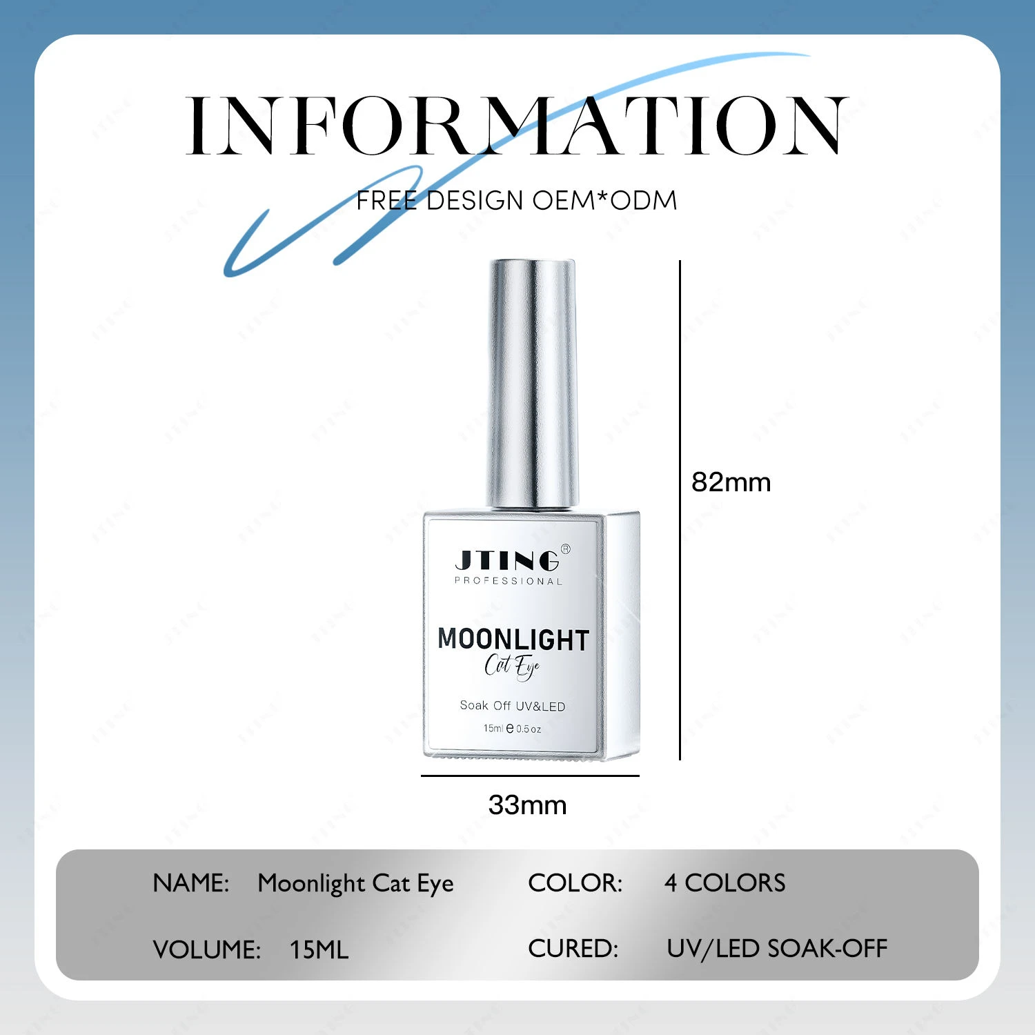 Jting 1pc 15ml efeito exclusivo 4 cores universal prata luar gato olho gel polonês conjunto magnético cristal diamante gato olho gel