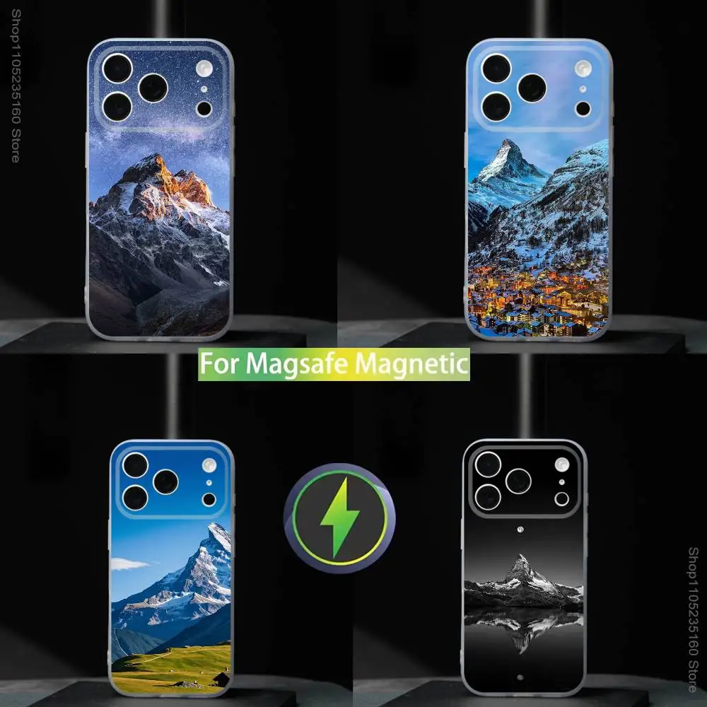 

Matterhorn Swiss Mountain Phone Case For iPhone 17,16,15,14,13,12,11,Pro,Max,Plus,Mini,SE4,E Magnetic For Magsafe Wireless