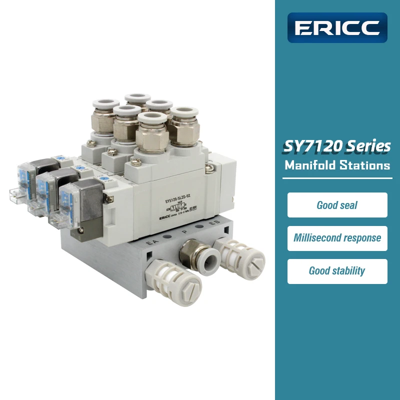 

SMC type SY7120 Series Manifold Stations SY7120-5LZD-02 Solenoid valve combination Single electronically control valve