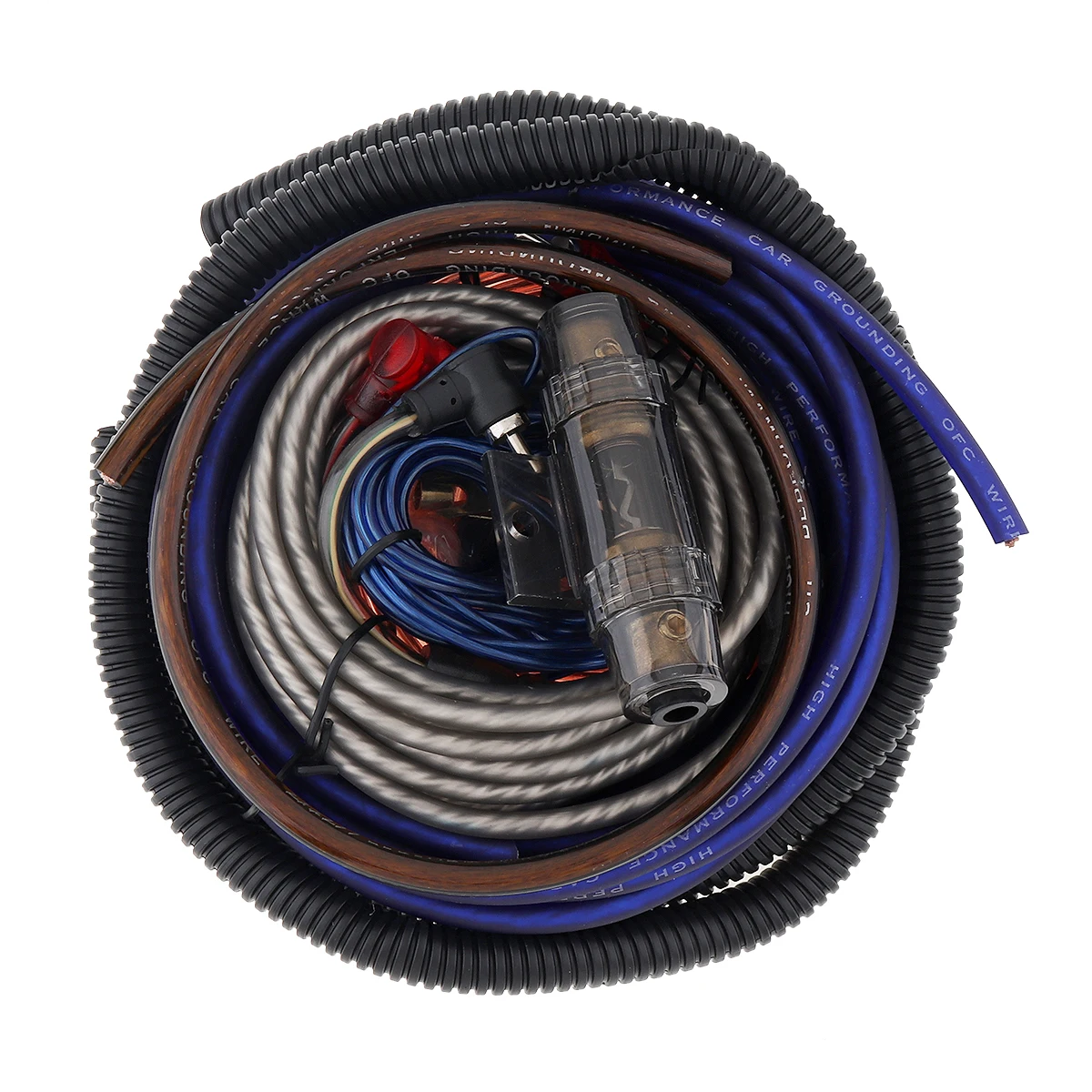 8 Gauge Amplifier Installation Wiring Kit  Car Speaker Woofer Cables Power Amplifier Audio Line Power Line with Fuse Suit