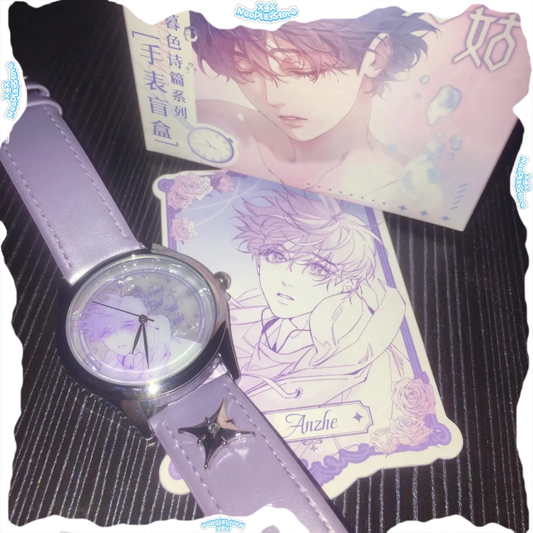 Montre authentique de la série Little Mushroom Twilight Poem, boîte mystère, accessoire de montre tendance, objet de collection anime, cadeaux d'anniversaire