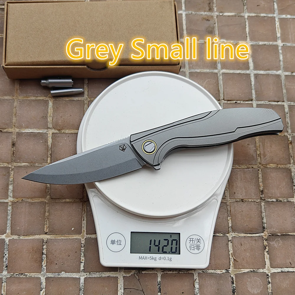 JUFULE Bear Head F7 Ceramic Bearing Titanium Handle Mark M390 Logo Blade Camping EDC Tool Kitchen Hike Dinner Utility Knife - view 6