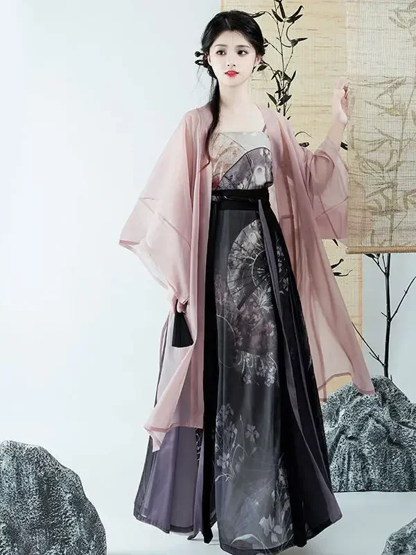 Chinese Hanfu Girl Song Dynasty Ancient Clothes New Chinese Traditional Hanfu Costume Party Cosplay Dress