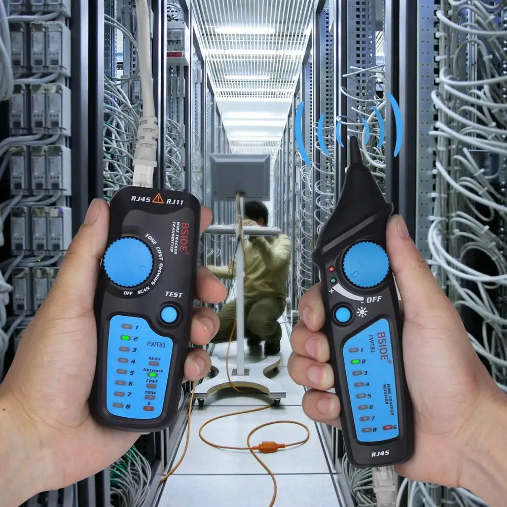 TK HOT BSIDE NEW Cable Tracker RJ45 RJ11 Telephone Wire Network LAN TV Electric Line Finder Tester + AVD06 Dual Mode Voltage Tes