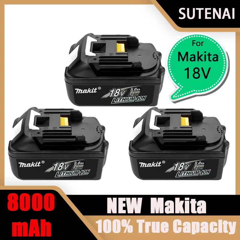 100% originale Makita 18V 8000MAh utensili elettrici ricaricabili batteria Makita sostituzione agli ioni di litio LXT BL1860B BL1860 BL1850