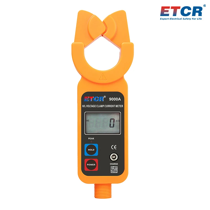 ETCR9000A Bluetooth H/L Voltage Clamp Current Meter AC 0mA~1200A 10M Distance Peak Hold Function Resolution 1mA Overflow Display