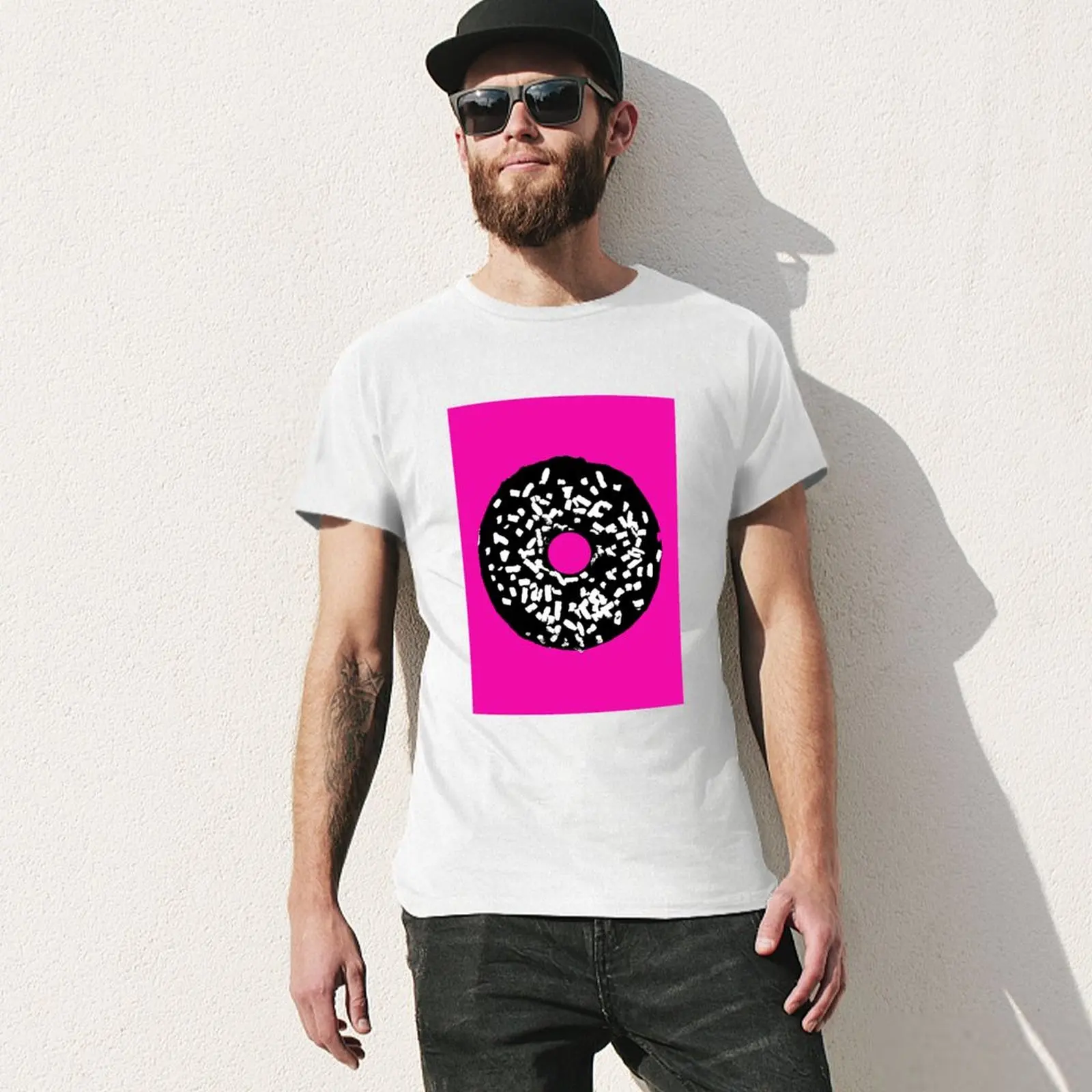 Donut T-Shirt customs aesthetic clothes plain black t shirts men image 3