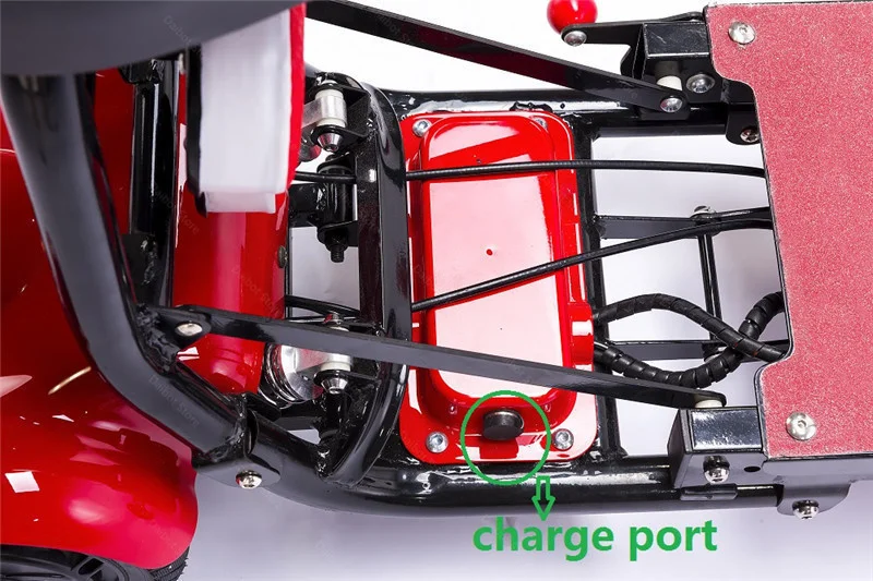 36V 500W Dual Motor klappbarer 4-Rad-Elektroroller für ältere Menschen, großer Sitz, 10-Zoll-Mobilitätsroller für Reisen, abnehmbare Armlehne – Detail 11