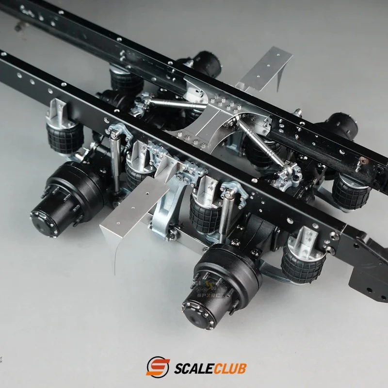 Scaleclub1/14 Truck Single Bracket 8 Airbag Rear Suspension System For Tamiya  Scania 770S MAN Benz Volvo RC Trailer Tipper Car