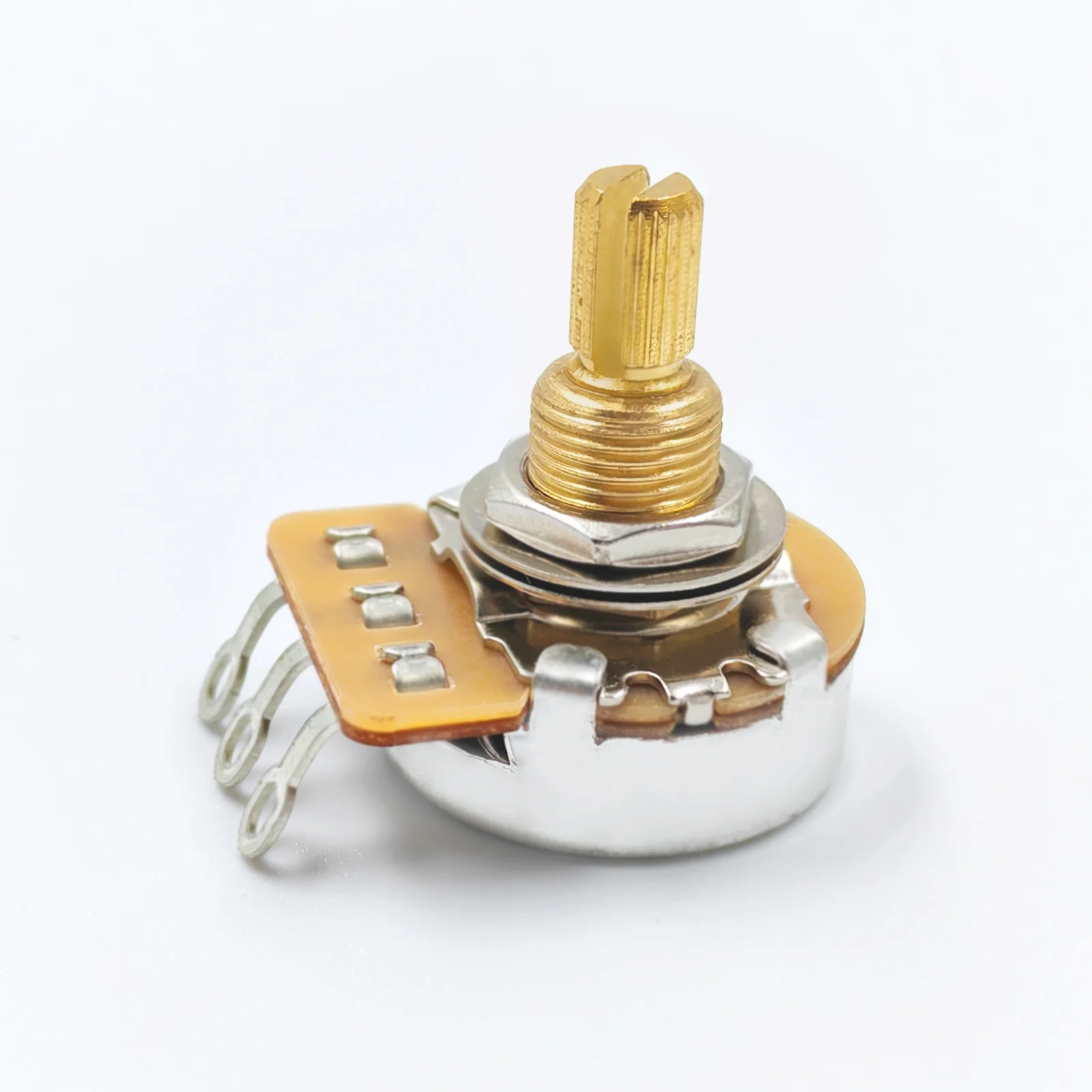 PHRILAM 24 سن نحاس 3/8 بوصة عمود قصير 15.5 مللي متر مقياس جهد الجيتار 250 كيلو/500 كيلو اختيار ، مقياس جهد عمود النحاس البريطاني #2