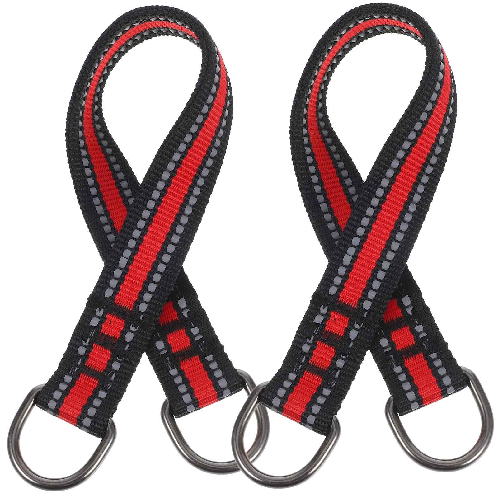 

2Pcs Safety Swing Straps Red Heavy Duty Adjustable Hammock Chair Straps Playground Gym Equipment Hanging Ropes Outdoor Swing Set