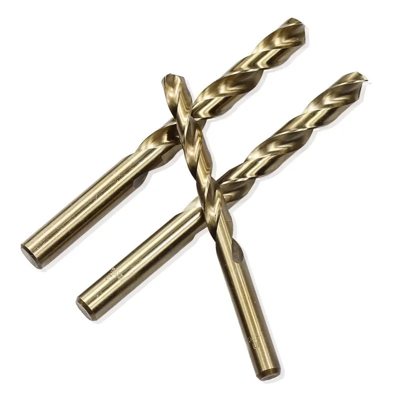 Punta da trapano 1.0-13mm HSS M2 punta da trapano elicoidale rivestita in cobalto taglierina per fori in legno/metallo punta da trapano per pistola con gambo tondo strumenti per la lavorazione del legno 1 pz