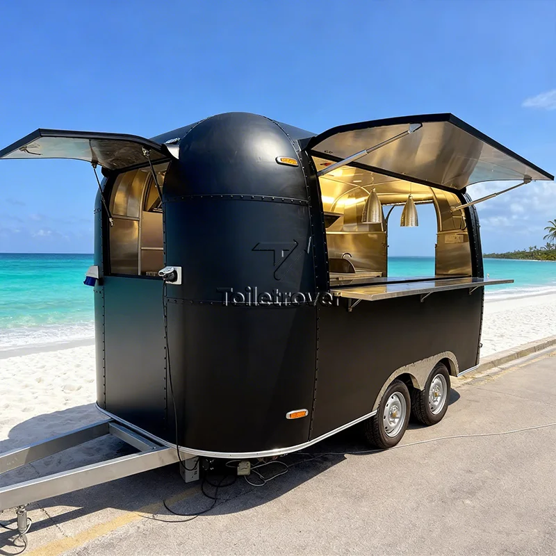 

Remorque Fast Food Truck Trailer Fully Equipped Pizza Food Truck Hot Dog DOT Certified Food Bbq Trailers with Full Kitchen