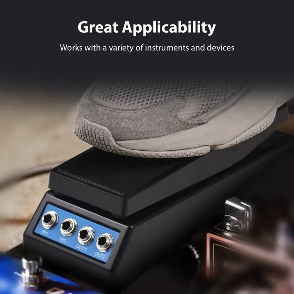 

DQ2G Профессиональная педаль громкости для гитары, громкость/классический звук Wah, моно/двухканальный 6,35 мм вход/выход, педаль громкости для гитары