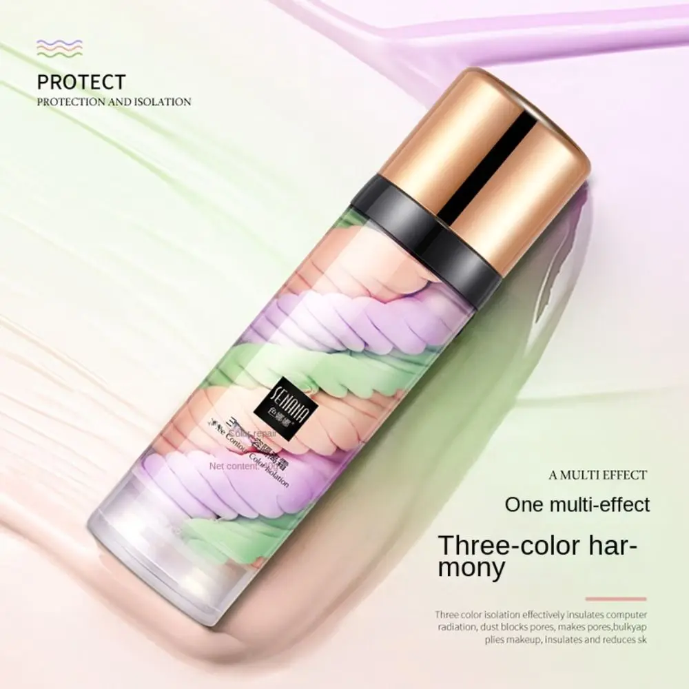 Health Beauty Moisturizing Long-Lasting Facial Primer Makeup Makeup Primer Three Color Isolation Cream Oil Control Concealer