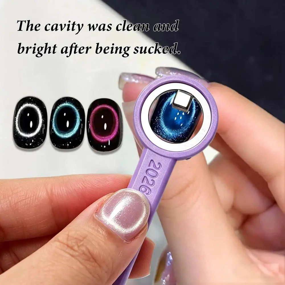 Anel Magnético Olho de Gato Aprimorado com Cabo para Esmalte Gel Olho de Gato, Ferramenta Magnética para Arte de Unhas DIY, Ferramentas de Manicure pa