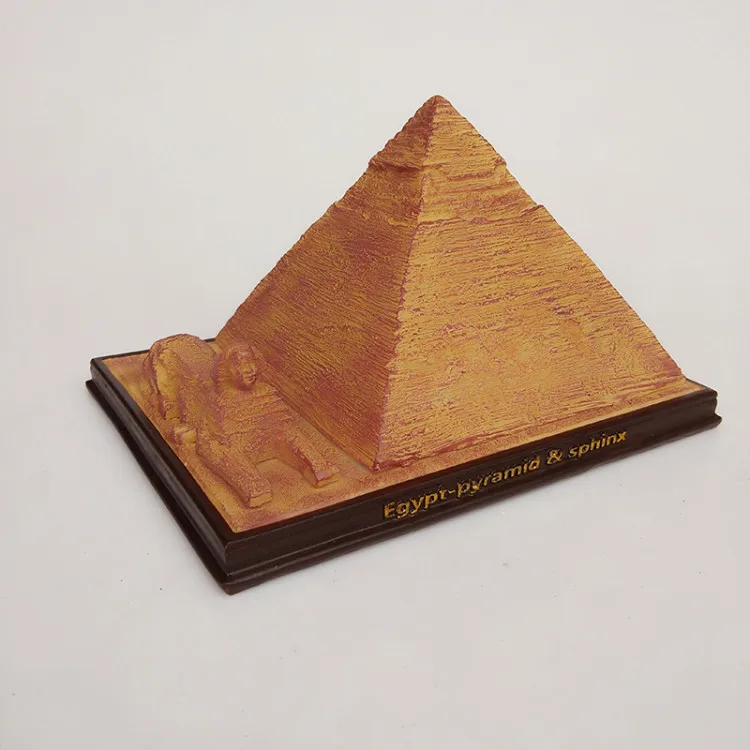 Creative Home Decoration Decoration World Famous Architecture Egypt Pyramid Sphinx Resin Crafts Model, Car Decoration
