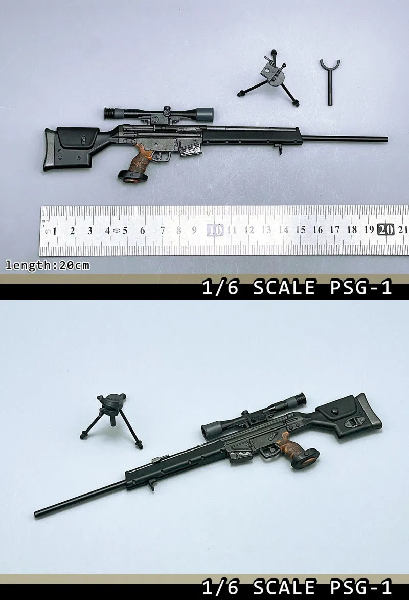 1/6 Scale Soldier Model Accessories UZI Submachine Gun/PSG-1 Sniper Rifle 12inch Action Figure Model  Accessories